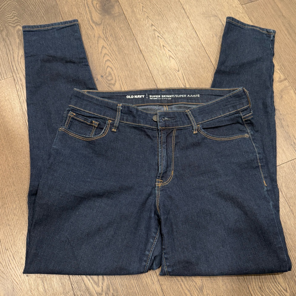 Old Navy Women's Dark Blue Super Skinny Jeans size 8